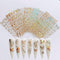 NAIL ANGEL 8Sheets Nail Art Adhesive Sticker Sheets with Different Laser Gold and Silver Butterfly Shapes
