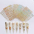 NAIL ANGEL 8Sheets Nail Art Adhesive Sticker Sheets with Different Laser Gold and Silver Butterfly Shapes