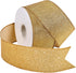 YAMA Glitter Wired Ribbon, Gold, 2-1/2 Inch x 20 Yards for Christmas, Gift Wrapping, Wreaths