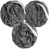 MainBasics Charcoal Infused Bath Shower Loofah Sponge Pouf Body Wash Scrubber - Set of 3