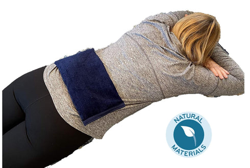 Microwavable Heating Pad, Rice Filled, Plush Cotton Cover, Natural, No Scents Added, Handcrafted in USA, Back Neck Pain