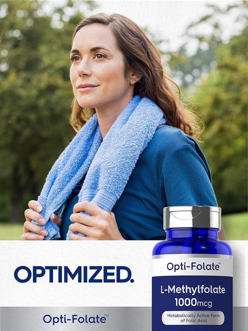 Carlyle L Methylfolate 1000mcg, 200 Capsules, Non-GMO, Gluten Free, Optimized and Activated