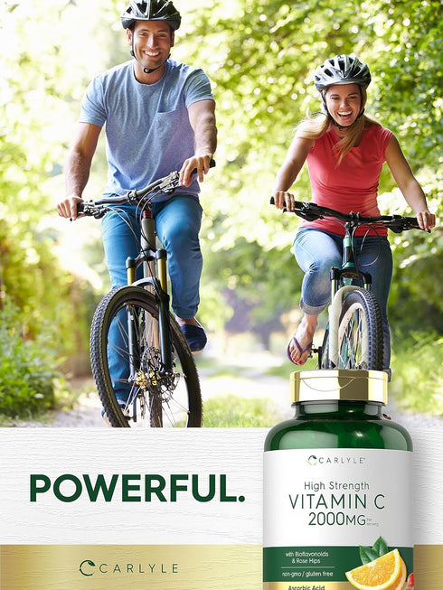 Carlyle Vitamin C 2000mg with Rose Hips, 150 Caplets, Vegetarian, Non-GMO, Gluten Free Supplement
