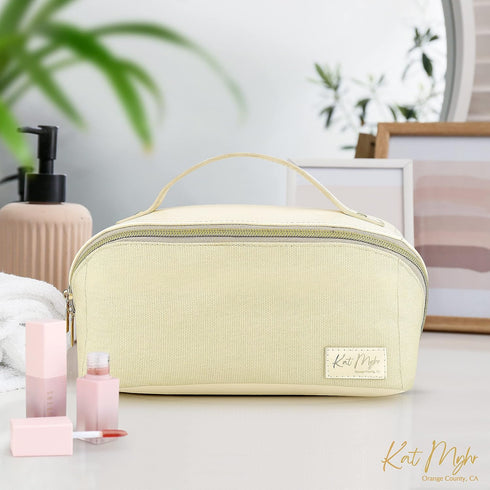 Large Capacity Travel Cosmetic Bag - Cute Waterproof Makeup Organizer for Women - Travel Makeup Organizer Bag