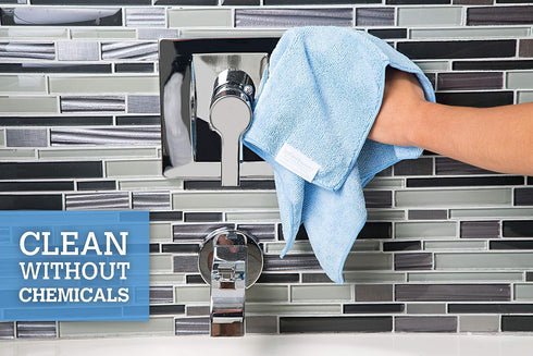 Revolutionary Eco Fiber Towel, 4 Pack, Blue, Replaces Paper Rolls for Everyday Use