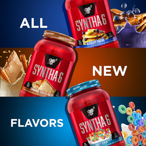 BSN SYNTHA-6 Whey Protein Powder - Cinnamon Toaster Pastry Flavor with Micellar Casein, 28 Servings