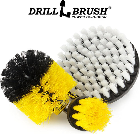 Bathroom Cleaning Accessories - Drill Brush - Shower Cleaner - Bathtub Tile Grout Microfiber Cloth