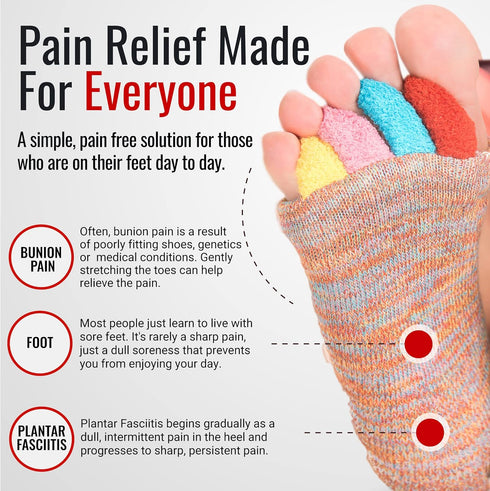 Large Charcoal Socks & Peanut Ball Foot Massager Combo for Plantar Fasciitis