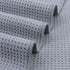 POLYTE Premium Microfiber Kitchen Dish Hand Towel Waffle Weave 12 Pack (16x28 in, Gray)