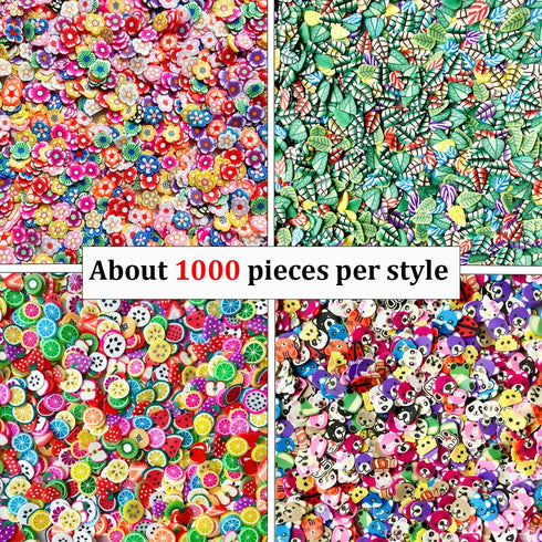 Polymer Clay Slices Nail Art Slices - Fruits Slices DIY Decoration Kit for Nail Art and Cellphone Crafts (10000 PCS)