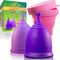 Talisi Reusable Menstrual Cup Set of 2 (Small & Large) with Foldable Silicone Sterilizer, Feminine Hygiene