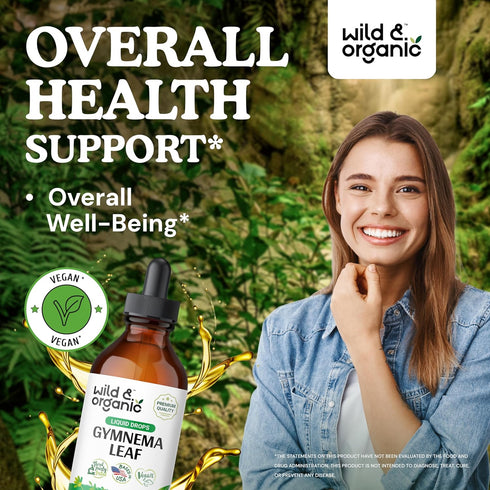 Gymnema Tincture - Sugar-Free Gymnema Sylvestre Supplements - Alcohol-Free Gymnema Drops for Antioxidant Support - Organic Gymnema for Cleanse - Vegan Gurmar Extract Drops - Gymnema Liquid - 4 fl oz
