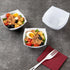 Restaurantware Moderna 8 Ounce Fancy Plastic Bowls, 10 Durable Heavy-duty White Disposable Salad Bowls