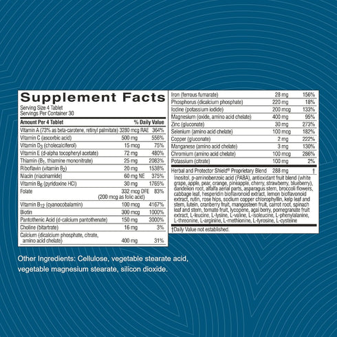 Nature's Sunshine Super Supplemental, 120 Tablets | Multivitamin for Men and Women with Vitamins, Minerals, Amino Acids