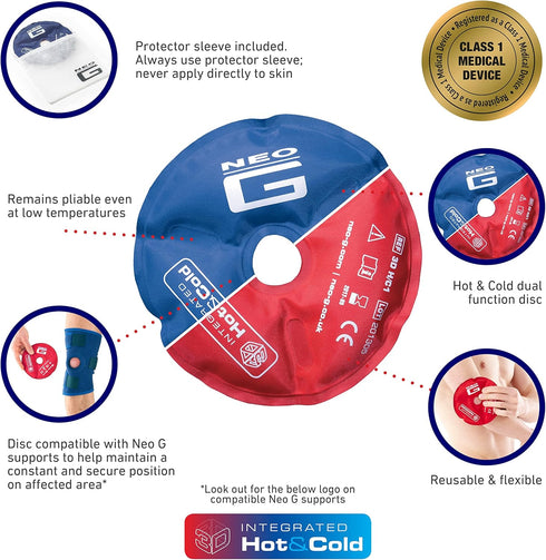 Pack Inflammation, 1 1 Neo G Hot and Cold Therapy Disc - Flexible Ice/Heat for Injuries, Muscle Joint Pain, Swelling