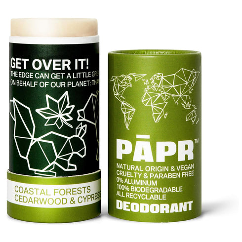PAPR Nature Powered All Natural Deodorant, Clinically Proven in Zero Waste Paper Packaging (Coastal Forest)
