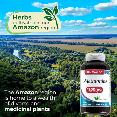 FITO MEDIC'S Lab - Methionine, L Methionine 1200mg, 150 Capsules, Antioxidant Promoter, Ultra High Absorption