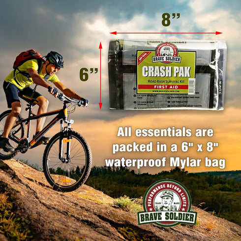 Cyclist First Aid Kit – Antiseptic Ointment, Bandages, Pain Relief for Cuts, Scrapes, Burns