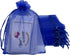 100PCS Sheer Organza Bag 5''X7'', Royal Blue Drawstring Jewelry Gift Bags for Baby Shower Wedding Party Favor