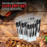 Individually Wrapped Plastic Cutlery Set with Napkin + Salt & Pepper Packets, 50 Count Prewrapped Disposable Silverware