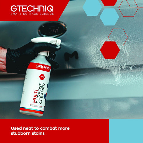 W2 3.38 oz Gtechniq Multi-Purpose Cleaner for Cars, fl | Effectively Removes Stubborn Food, Pen and Soil Stains from