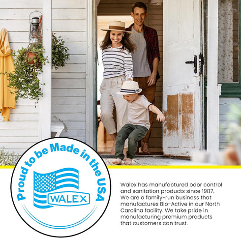 Walex Bio-Active Home Residential Septic Tank Treatment, 1 Year Supply, 12 Treatments with Beneficial Enzymes