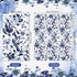 100 Blue Floral Paper Napkins - Disposable Spring Flower Guest Napkins for Party, Kitchen, Wedding, Baby Shower