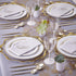 Silver Spoons Gold and White Plastic Plates Disposable – Elegant Plastic Plates for Party – 10 Dinner Plates – 10.25” – Ritz Collection by Silver Spoons