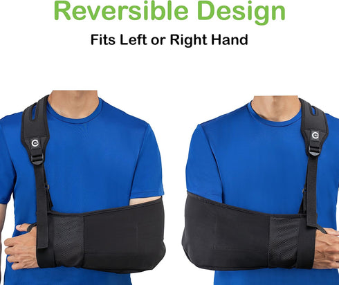 Custom SLR/Healjoy Medical Arm Sling, Ergonomic Design with Split Strap Technology for Men & Women