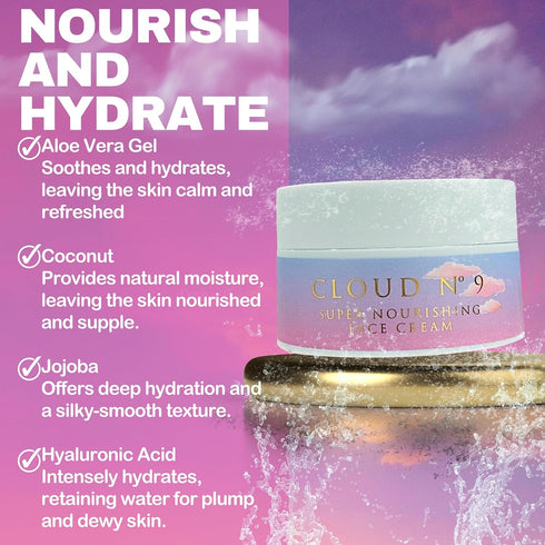 Cloud 9 Nourishing Cream - Face Moisturizer with Peptides, Retinol, Hyaluronic Acid, Vitamin C & E, Aloe Vera