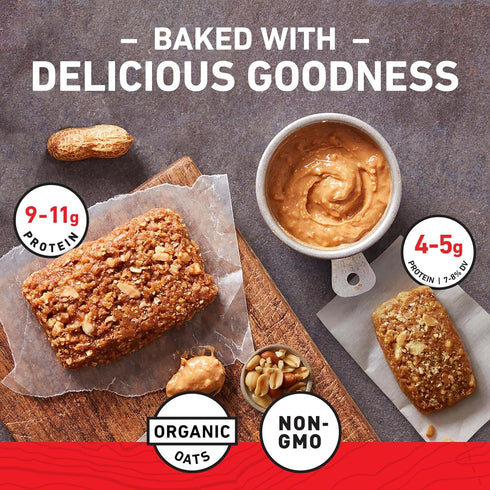 CLIF BAR Crunchy Peanut Butter - Full Size and Mini Energy Bars, Made with Organic Oats, Non-GMO, Plant Based