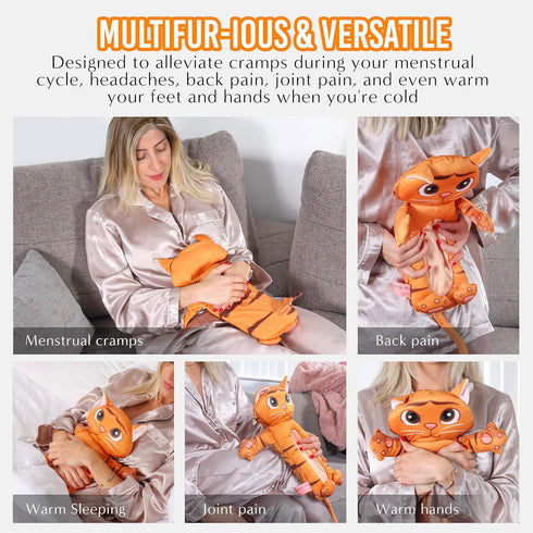 Sixdrop Monthly Molly - Cold & Hot Water Bottle for Pain Relief & Cramps, Dual Heat Options, Period Menstrual Heating