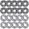 WILLBOND Soccer Hair Ties, 20 Pieces Satin Sport Scrunchies for Girls, Women, Player Team, Christmas (White, Black)