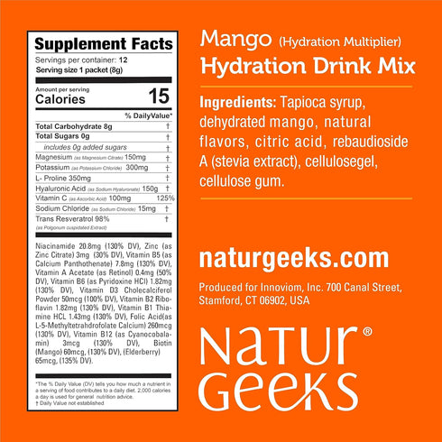 Vegan Electrolytes Powder, Immunity & Hydration Drink Mix with Vitamins, Magnesium & More, 12 Pack Variety