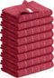 Utopia Towels - Microfiber Kitchen Towels, 12 x 12 Inches, Super Absorbent, Soft, Lint Free Dish Towels (8 Pack, Red)