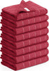 Utopia Towels - Microfiber Kitchen Towels, 12 x 12 Inches, Super Absorbent, Soft, Lint Free Dish Towels (8 Pack, Red)