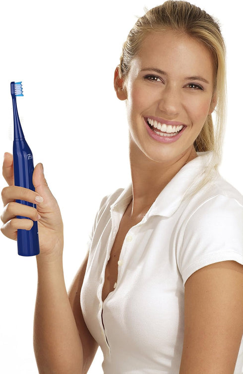 Pursonic S430 High Power Sonic Electric Toothbrush, Blue, Rechargeable with 12 Brush Heads & Storage Charger