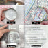 MAGDEPO 4X Acrylic Dome Magnifier, 2.5 inch Crystal Clear Paperweight with Card Size Magnifying Sheet