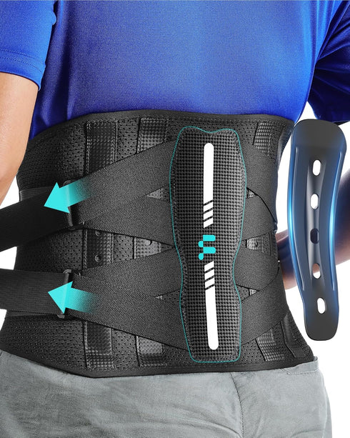 Back Brace for Women Men with Ergonomic Support and Carbon Fibre Splints for Lower Back Pain Relief