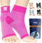Bitly Plantar Fasciitis Compression Socks for Women & Men, Best Ankle Compression Sleeve for Pain Relief (Pink, Large)