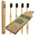 Zeek's Naturals LLC Biodegradable Eco-Friendly Natural Bamboo Charcoal Toothbrushes - Pack of 4 - Numbered