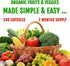 UpNourish Organic Fruits and Veggies Supplement, 480 Capsules for Diet Balance and Energy