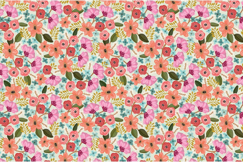 Jillson Roberts 24 Sheet-Count Premium Printed Tissue Paper Available in 8 Different Floral Designs, Gypsy Floral