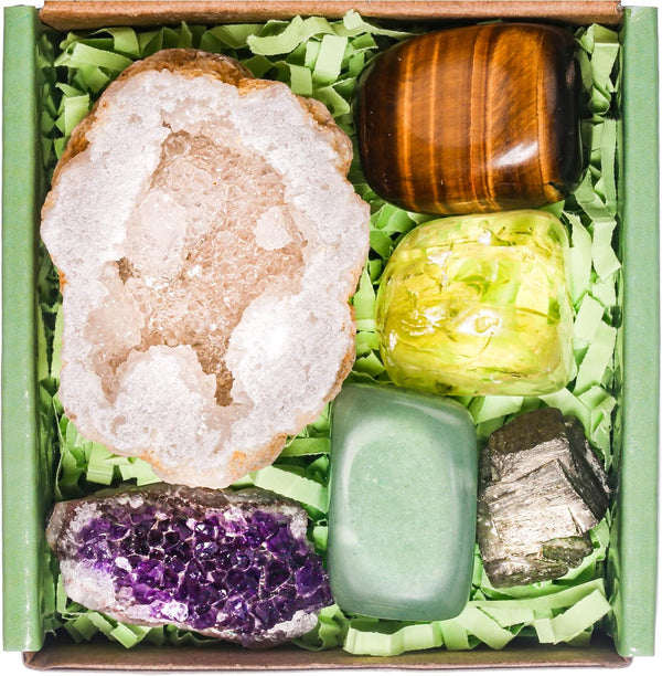 QianCannaor Crystals and Healing Stones Set for Anxiety, Relaxation Spiritual Crystals Gift