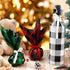Whaline 120 Ft x 32 inch Christmas Cellophane Wrap Roll, Rustic Buffalo Plaid for Gift Basket and DIY Crafts