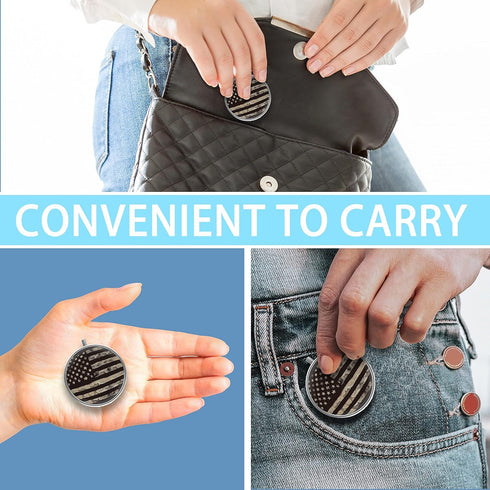 Pill Box, Small Metal Pill Case for Purse & Pocket, Cute Portable Travel Organizer for Medication, Vitamins (American