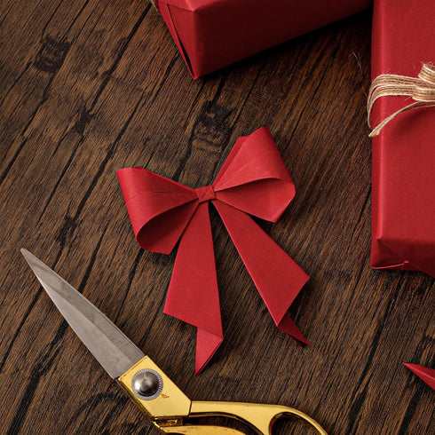 Homeral Kraft Wrapping Paper Roll, 46.8 sq.ft. 17in*32.8ft Christmas Red Solid Color for Various Occasions
