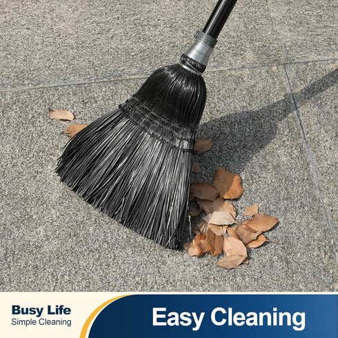 Yocada Heavy-Duty Broom, Commercial Indoor Outdoor Broom 55.5 inch Tall for Courtyard Garage Lobby Home Office