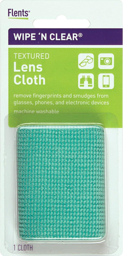 Wipe'N Clear Lens Cleaning Cloth by Flents, Machine Washable for Glasses, Phones, & Electronic Devices