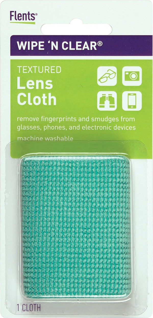 Wipe'N Clear Lens Cleaning Cloth by Flents, Machine Washable for Glasses, Phones, & Electronic Devices